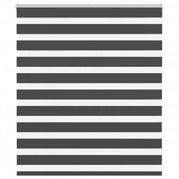 vidaXL Zebra roleta černá 125x100 cm šířka látky 120,9 cm polyester