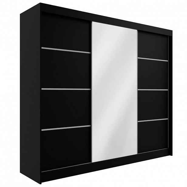 ALTDECOR ŠATNÍ SKŘÍŇ PAOKI – 250 cm – černá