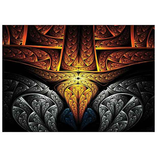Fototapeta Fraktální symetrie Abstrakce Černá Kontrast 250x175 lepidlo