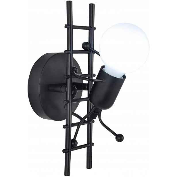 Lampa Humanoid Nástěnné svítidlo Závit E27 Černá
