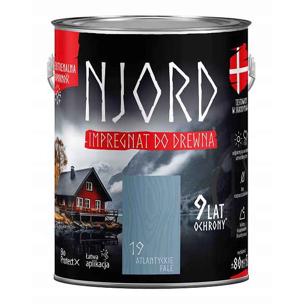 Njord Ochranná A Dekorativní Impregnace Na Dřevo 5 L, Atlantské Vlny