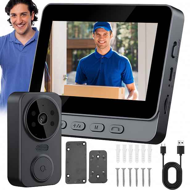 Sada Videodomofonů Do Dveří S Kamerou Domofon Videodomofon Zvonek 1080P
