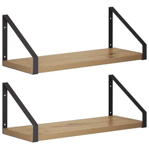 vidaXL Nástěnné poličky 2 ks Dub artisan 40 x 16 x 15,5 cm
