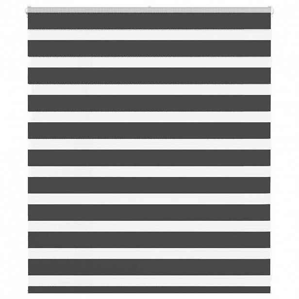 vidaXL Zebra roleta černá 130x100 cm šířka látky 125,9 cm polyester