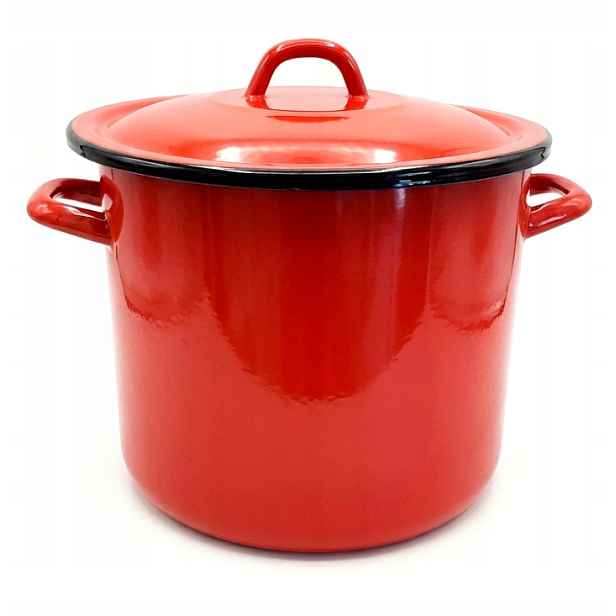 Hrnec Smaltovaný 8 l Retro Vysoké víko Plyn/indukce Maďarský fi 24,5 cm