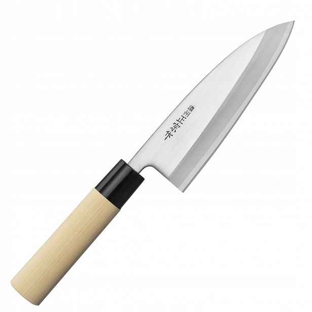 Nůž Deba Satake Megumi Classic 15.5 cm na zeleniny z oceli, dřevo
