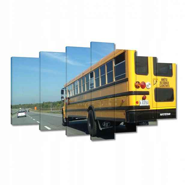 Obrazy 140x80 Žlutý školní autobus