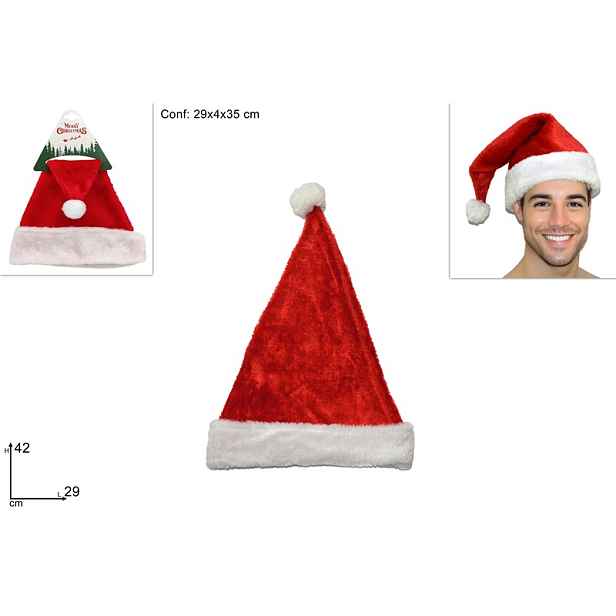 PROHOME - Čepice Santa Claus sametová