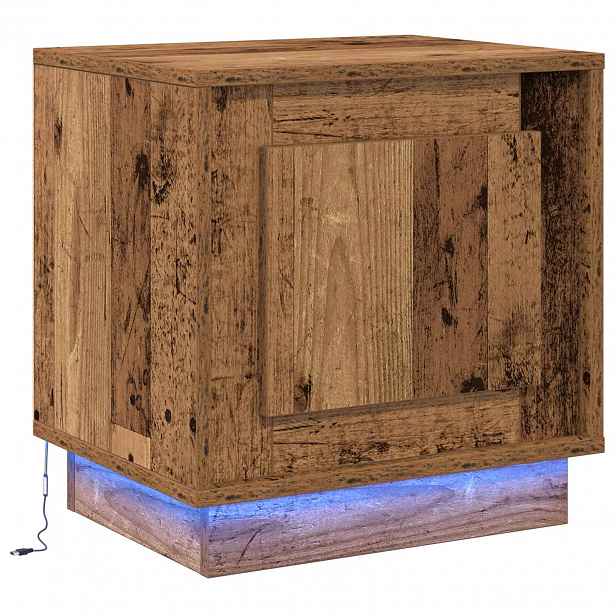 vidaXL Noční skříňka Staré dřevo 44 x 34,5 x 45 cm Kompozitní dřevo