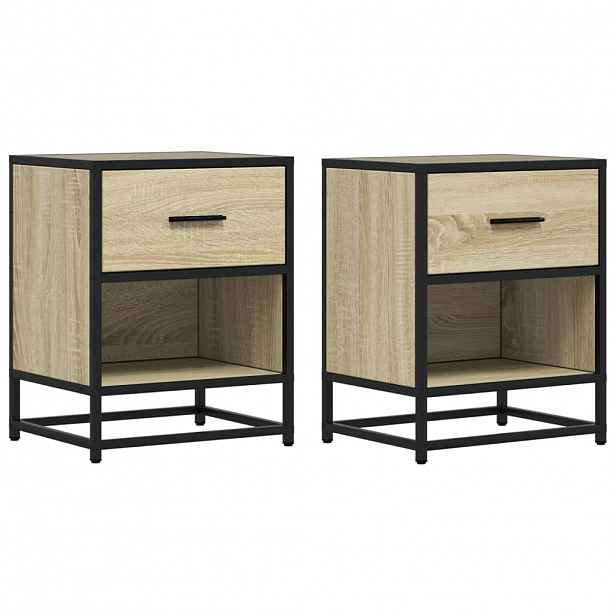 vidaXL Noční stolky 2 ks dub sonoma 40 x 31 x 50 cm kompozitní dřevo