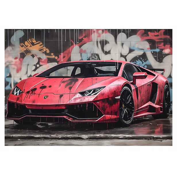 Fototapeta Graffiti Mládež 3D Auto 416x254