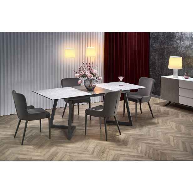 Rozkládací jídelní stůl TIZIANO světle šedá / tmavě šedá Halmar, 160 - 210 cm