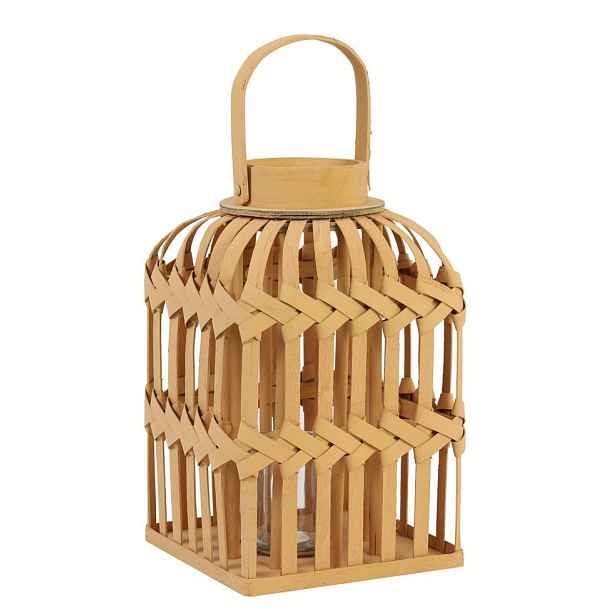Světle hnědá proplétaná lucerna Talia - 22*22*36 cm Light & Living