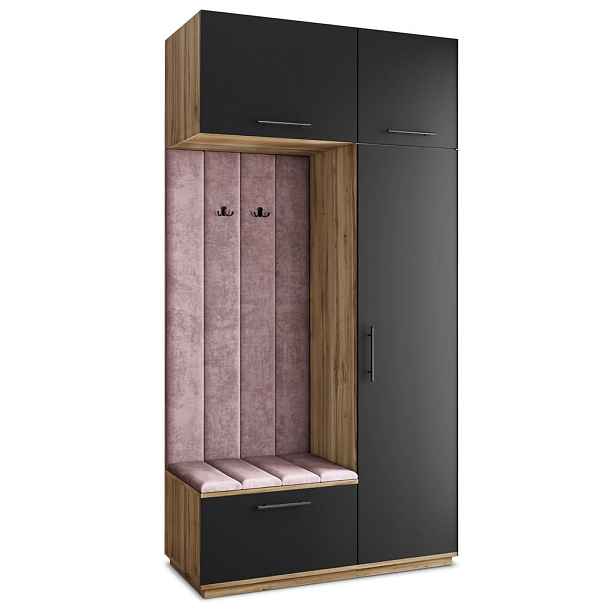 MASSENO MODERNÍ PŘEDSÍŇOVÁ SESTAVA REMA, 120/240/60 cm, dub Wotan