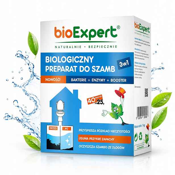Bakterie do septiku BioExpert 1 kg 3v1 Prášek odstraňuje pachy Tuky