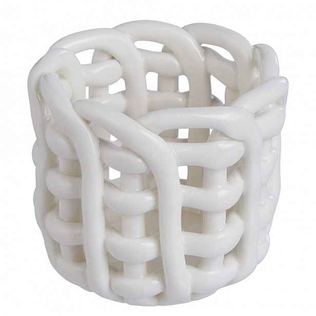 Butlers LITTLE CRAFT Svícen na čajovou svíčku 6 cm - bílá