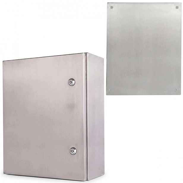 Hermetická nástěnná skříňka kovová nerezová 600x400x200 Inox