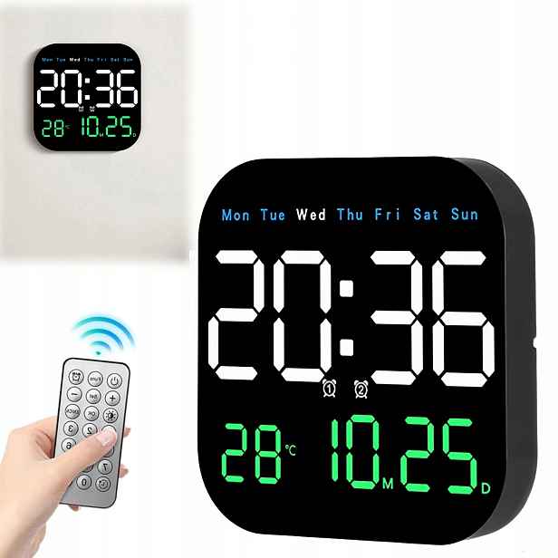 Hodiny Digitální S Datum Teploty A Dálkovým Ovládáním