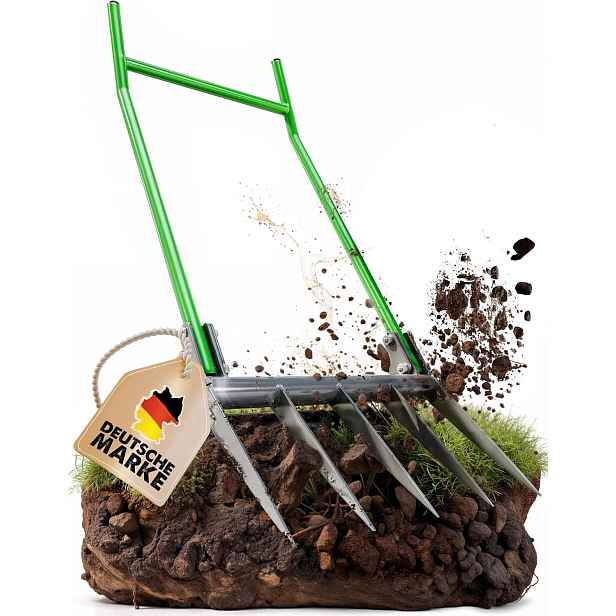 Areator ruční vertikutátor hrábě kypřící vidle šířka 50 cm hloubka 30 cm