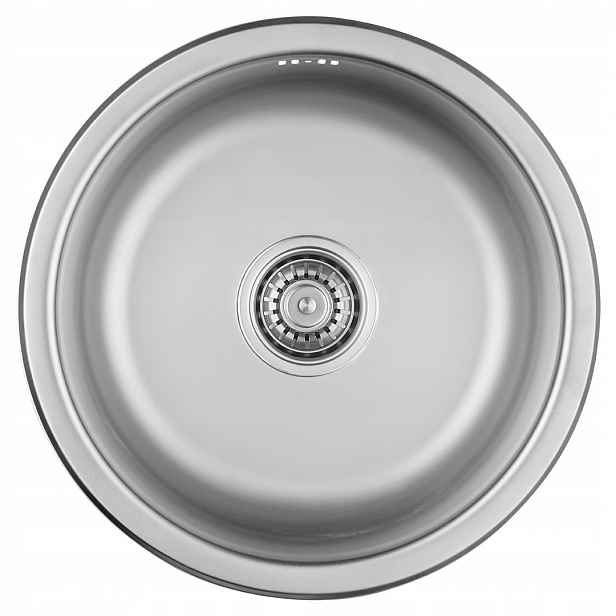 Dřez Normal, 43 cm, 1-komorový se sifonem, Inox