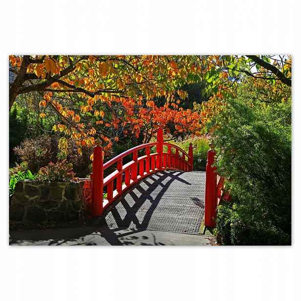 Plakáty 185x125 Červený japonský můstek