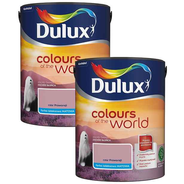 Set Dulux Barvy Světa 2x5L Barva Latexová Emulze Kouzlo Provence 10L
