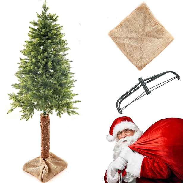 Umělý Vánoční Stromek Na Kmeni 160 cm Full Pe 01 100% Světle Zelený Silikonový