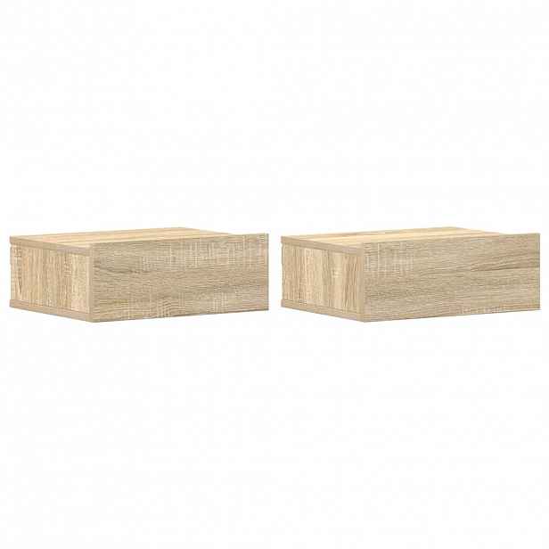 vidaXL Plovoucí noční stolky 2 ks dub sonoma 40 x 30 x 15 cm kompozit