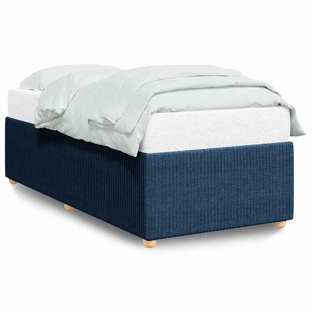 vidaXL Rám postele bez matrací modrá 80x200 cm textil