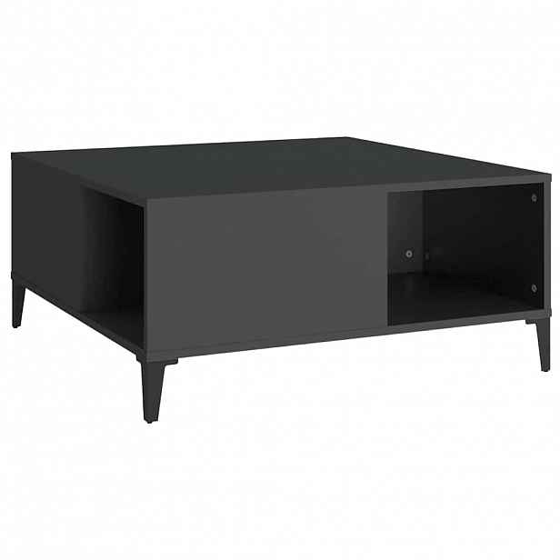 vidaXL Konferenční stolek černý 80 x 80 x 36,5 cm kompozitní dřevo