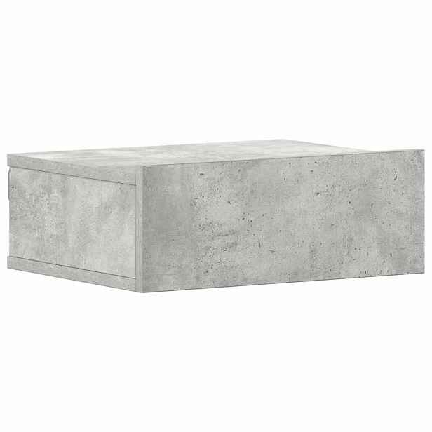 vidaXL Nástěnný noční stolek betonově šedý 40x30x15cm kompozitní dřevo