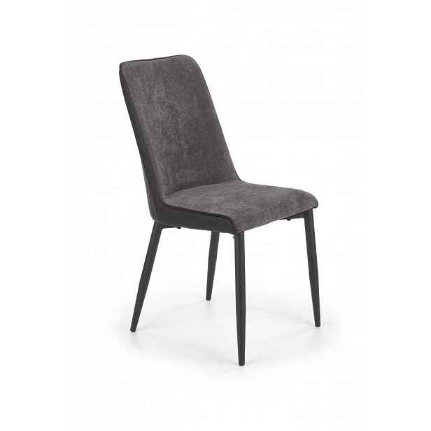 Jídelní židle šedá / černá Halmar
