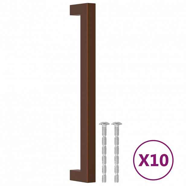 vidaXL Nábytkové úchytky 10 ks bronzové 192 mm nerezová ocel