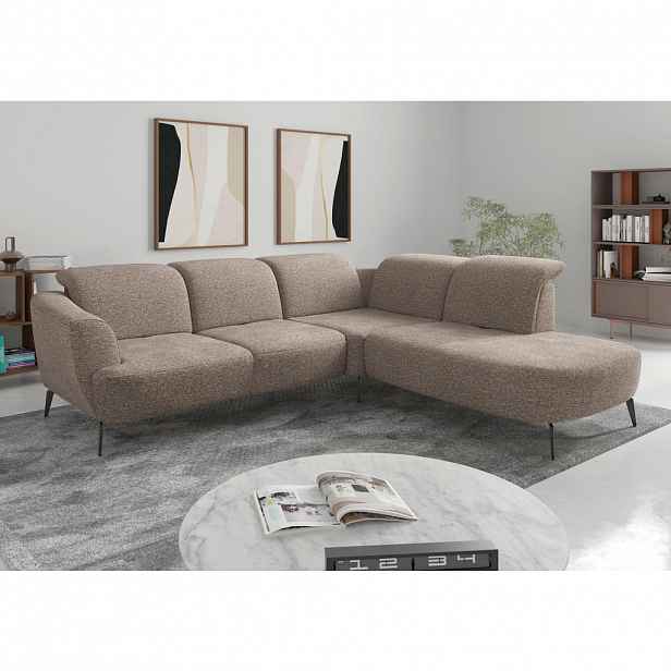 Sit & More ROHOVÁ SEDAČKA, textil, cappuccino