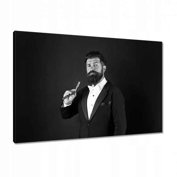 Obrazy 90x60 Muž s dlouhým knírem