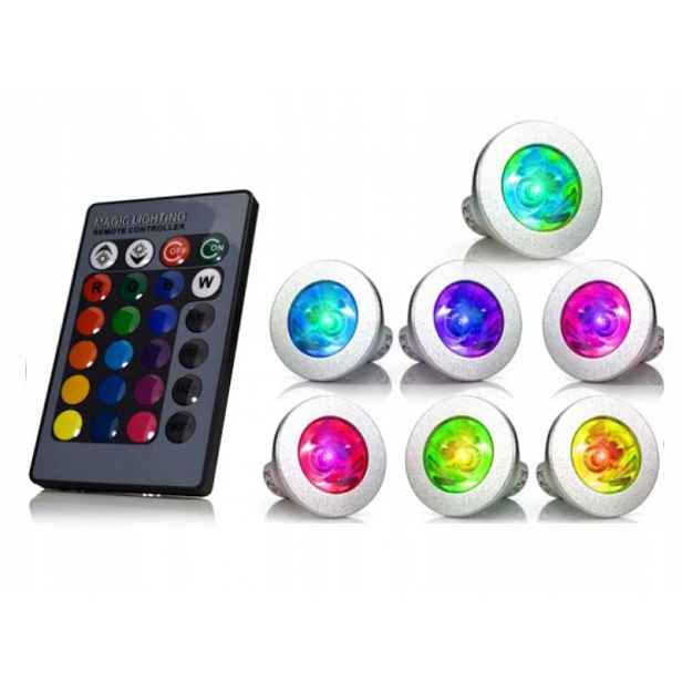 Set 7x Halogen Led Rgb Barevné GU10 +dálkový Ovladač