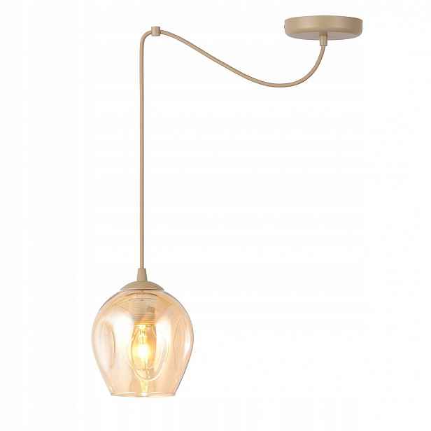 Stropní svítidlo pavouk Level 1 Mokka Amber, 1xE27, skleněné stínítko