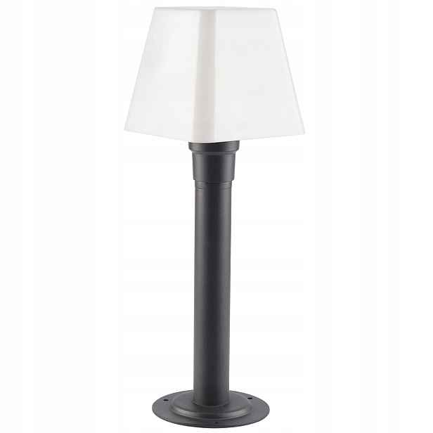 Venkovní stojací lampa zahradní sloupek černá bílá moderní 44 cm Polux