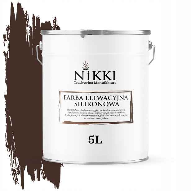 Barva Silikonová Fasádní Barva 5L Čokoládově Hnědá Ral 8017 Pro Fasády