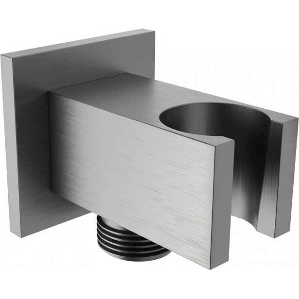 MEXEN - Držák sprchy Cube, pevný, s vyústěním, grafit 79300-66