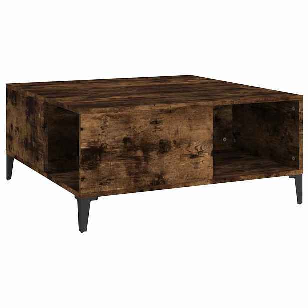 vidaXL Konferenční stolek kouřový dub 80x80x36,5 cm kompozitní dřevo