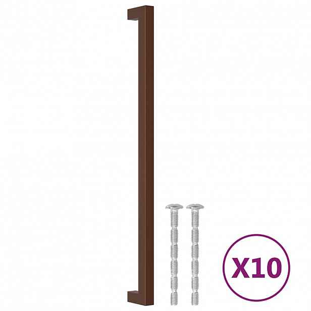 vidaXL Nábytkové úchytky 10 ks bronzové 320 mm nerezová ocel