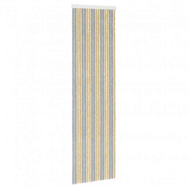 vidaXL Záclona proti hmyzu Chenille Šedá a béžová 56 x 200 cm 100% PP