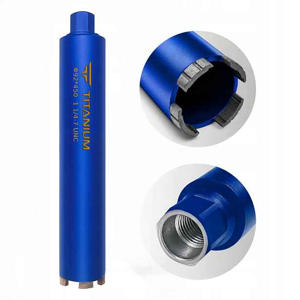 Vrták do betonu korunkový vrták 92 mm 450 mm Titanium