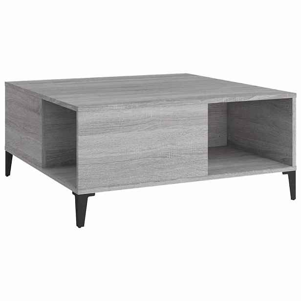 vidaXL Konferenční stolek šedý sonoma 80x80x36,5 cm kompozitní dřevo