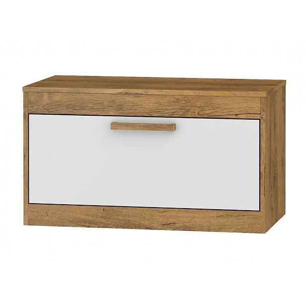 TV stolek 1D MAXIM 33, dub burgundský/bílý lesk