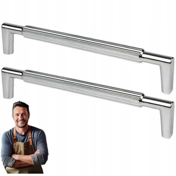 Nábytková Úchytka do zásuvky Randi 160 mm Chromové Rýhovadlo 2ks