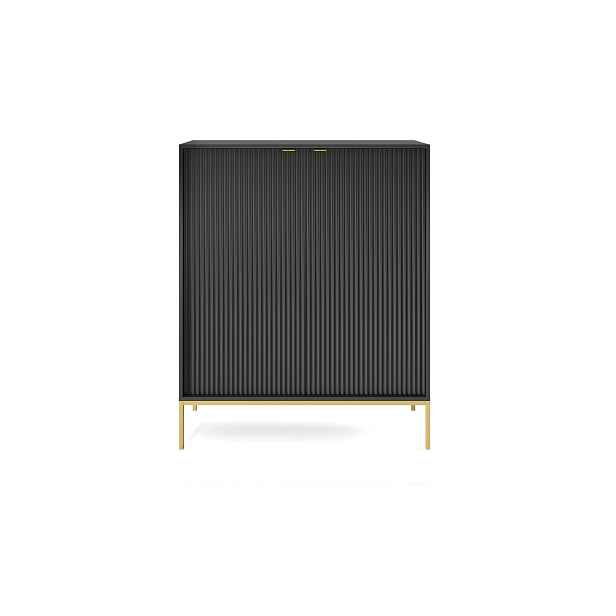 Piaski Komoda Nova 104 cm černá/zlatá