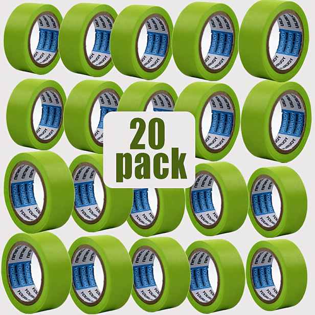 TEMU [20 rolí V Pack] Zelená a papírová washi páska | Šířka 2 cm x Délka 10 m | Snadné odtržení, žádné stopy | Scrapbooking / Balení dárků / Domácí