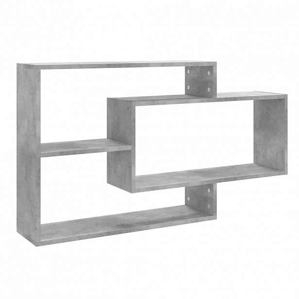 vidaXL Nástěnné police betonově šedé 104x20x58,5 cm kompozitní dřevo
